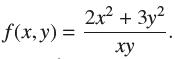 f(x,y) = 2x + 3y