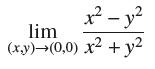 lim (x,y) (0,0) x - y x + y