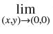 lim (0'0)+(^x)
