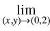lim (x,y) (0,2)