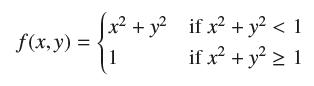 x + y if x + y < 1 if x + y  1 f(x, y) = 3) = {  +8 1