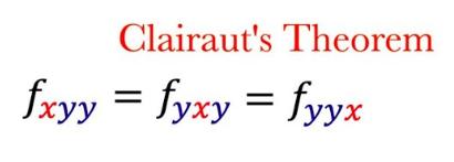 Clairaut's Theorem fxyy = fyxy = fyyx