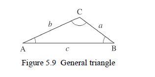 b a C A Figure 5.9 General triangle B