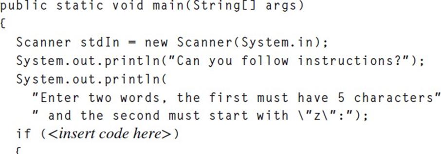 public static void main(String [] args) { Scanner stdIn = new Scanner(System.in); System.out.println(