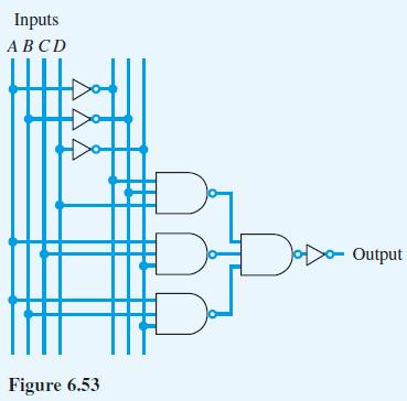 Inputs ABCD WILL 888 Figure 6.53 D >o- Output