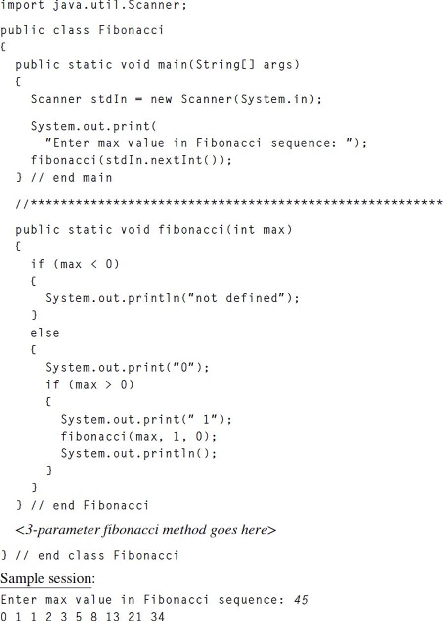 import java.util.Scanner; public class Fibonacci public static void main(String[] args) { Scanner stdIn = new