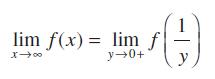 lim f(x) = lim f x  y0+