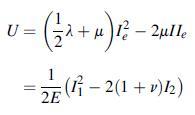 U = (2 2 + ) 1 - 211e = (1 - 2(1 + v)k) 2E