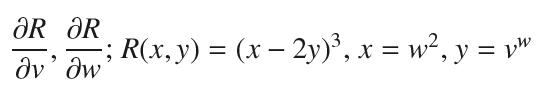 dv' dw * R(x,y) = x - 2y), x = w2, y = = y