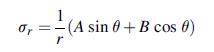 r (A sin + B cos r ;0)