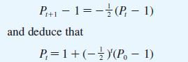 P+1 = (P - 1) and deduce that P=1+(-)'(Po - 1)