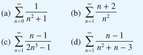 (a) 1 n=on + 1 in   I-u 2n5 - 1 (b) n=1 ()  M=1 n + 2 n? n-1 n? + n  3