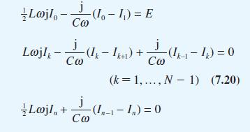 Lojl- - (1 - 1) = E Lojl, + Co j Lojl- - (1k - Ik+1) + Co j Co j Co -(1-1-1) = 0 (k = 1,..., N 1) (7.20)