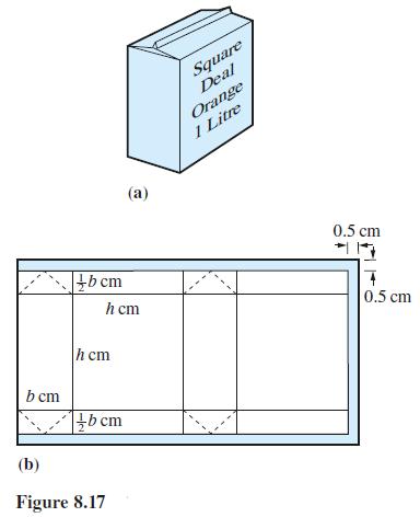 b cm bcm h cm h cm bcm (b) Figure 8.17 (a) Square Deal Orange 1 Litre 0.5 cm 0.5 cm