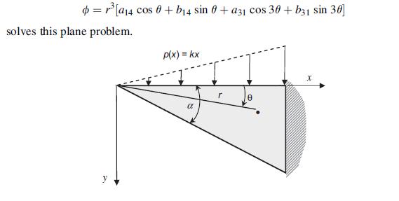 p=[a14 cos 0 + b14 sin 0 + a31 cos 30 + b31 sin 30] solves this plane problem. p(x) = kx  r 0 X