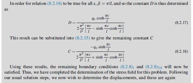 In order for relation (8.2.16) to be true for all x,  = /l, and so the constant D is thus determined as D= 2