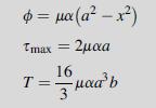 = (a?  x2) Tmax = 2 16 3 T=  b