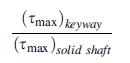 (Tmax) keyway (Tmax) solid shaft