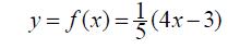 y = f(x) = (4x-3)