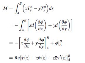 M = * (, - )ds xd |--    I +yd B  +y  A ()]  = Re[x(z) - z4 (z) - zZY'(z)].