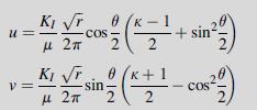 u= v= KI r 8 (K. - cos  2 Ki r K  2 sin 0 (K-1 2 0 (K IN x+1 2 2 + + sin - cos