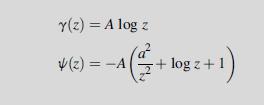 Y(z) = A log z (2) = 4 (4/2 -A +1) +log z+1