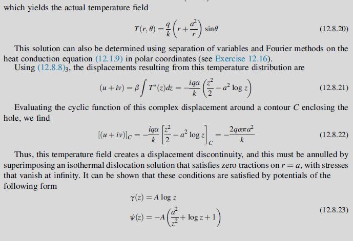 which yields the actual temperature field T(r,0) = 71 (r. (12.8.20) This solution can also be determined