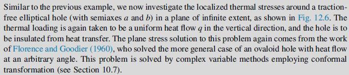 Similar to the previous example, we now investigate the localized thermal stresses around a traction- free