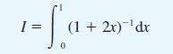Df=1 I (1 + 2x) dx