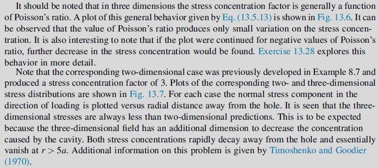 It should be noted that in three dimensions the stress concentration factor is generally a function of