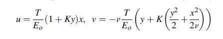 U = T (1 + Ky)x, Eo T V=-V- --- (+(+)) y K Eo 2v