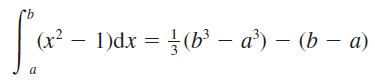 S's a (x - 1)dx 1)dx = (ba) - (b  a) -