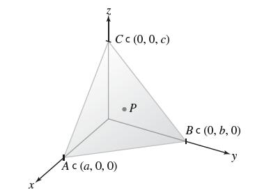 Cc (0, 0, c) A c (a, 0, 0) .P Bc (0, b, 0)