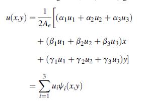 u(x,y) = 2/A - [( 1 / [(u + a2u + zuz) +(Bu + Bu+ B3U3)x +(Y4 +4 + Y3u3) y] 3 = [uivi (x,y) i=1