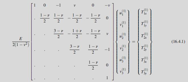 E 2(1-1) [1 0 -1 -V 1-v V 0  V   . 0 V -1 0 3 (1) 4 (1) 1x ly 2x !!! TO) (16.4.1)