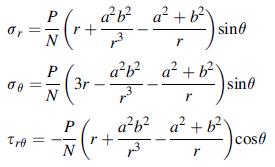 ab a +b 3 Or - 2  (  +  N Tre = P 0.- (3r-4 +5) sine de N r r P  ( +  N ab a + b 7.3 sin r cose
