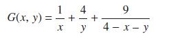 1 4 G(x, y) = = + - + x y 9 4--