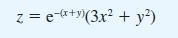 z = e(x+y)(3x + y)