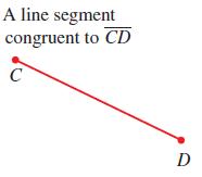 A line segment congruent to CD C D
