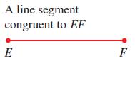 A line segment congruent to EF E F