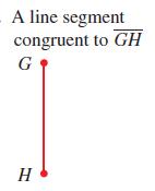 A line segment congruent to GH G H