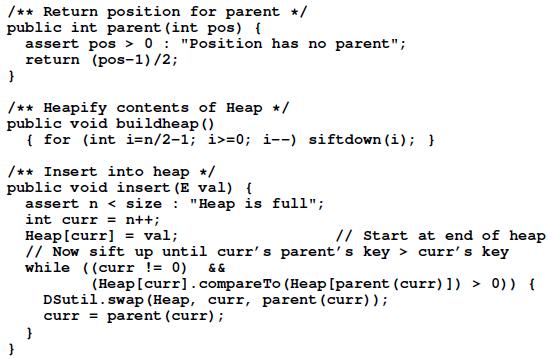 /** Return position for parent */ public int parent (int pos) { assert pos > 0: "Position has no parent";