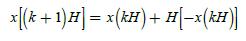x[(k+1)H] = x(kH) + H[x(kH)]