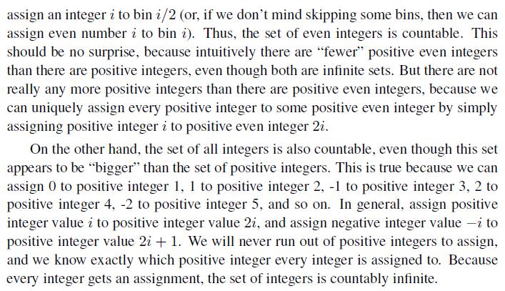 assign an integer i to bin i/2 (or, if we don't mind skipping some bins, then we can assign even number i to