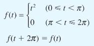 f(t) = {. (0  t < ) ( <1  2) f(t + 2) = f(1)