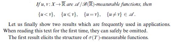 If u, v: XRare A/B(R)-measurable functions, then {u