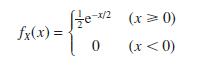 fx(x) = e-x/ (x=0) 0 (x < 0)