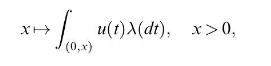 XH (0,x) u(t)X(dt), x>0,