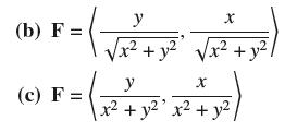 (b) F = (c) F = y -2 {x +y X {x +y 2 y X x +y x2 + y2