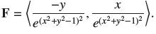 F = -y X le(x +y-1) e(x+y-1)/